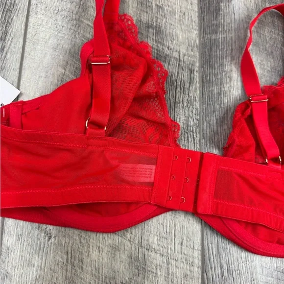 38D Auden Red Lace Bra - Picture 11 of 13